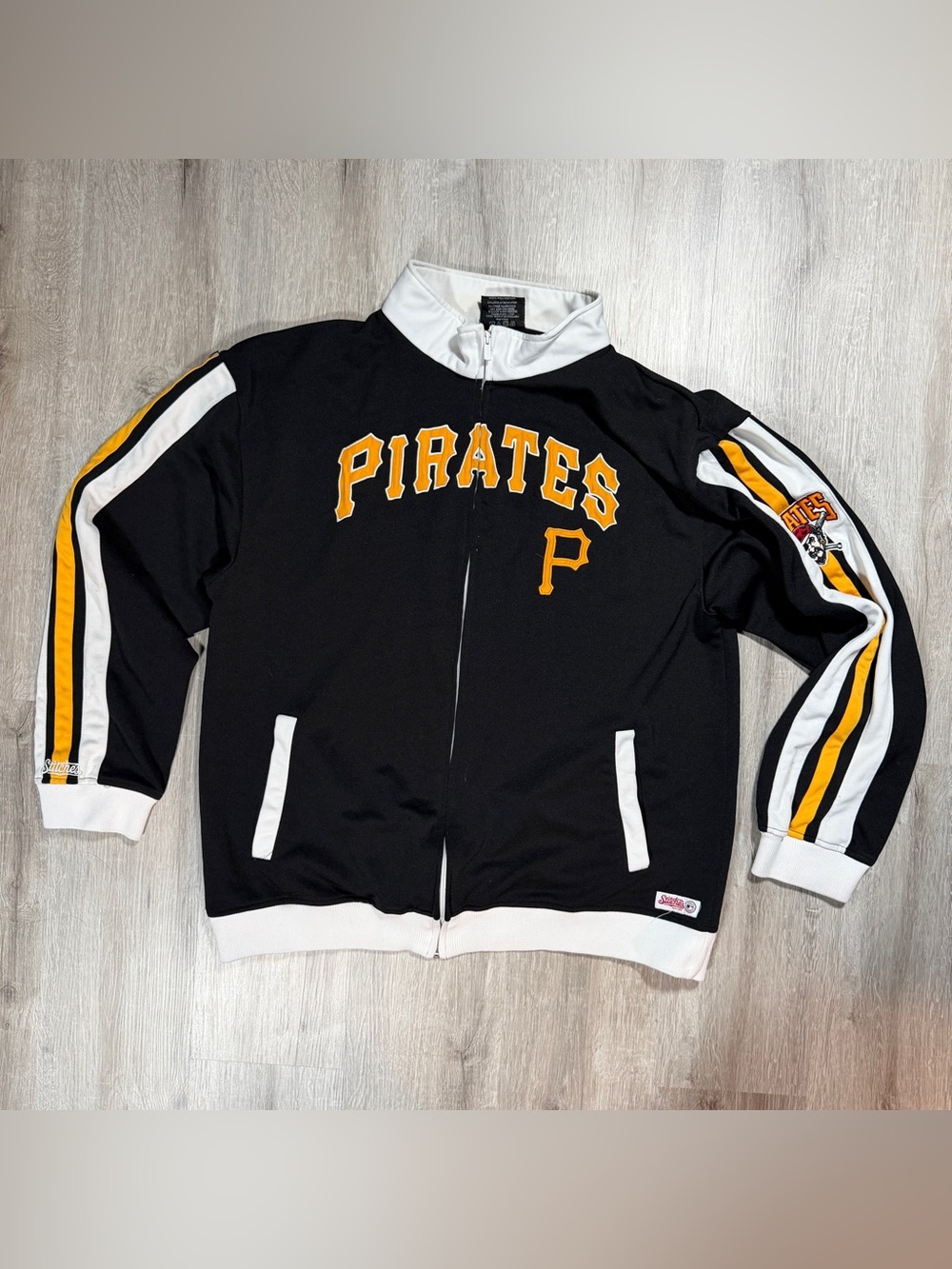 MLB Stitches Pittsburgh Pirates Black & White Kids Track Jacket Baseball